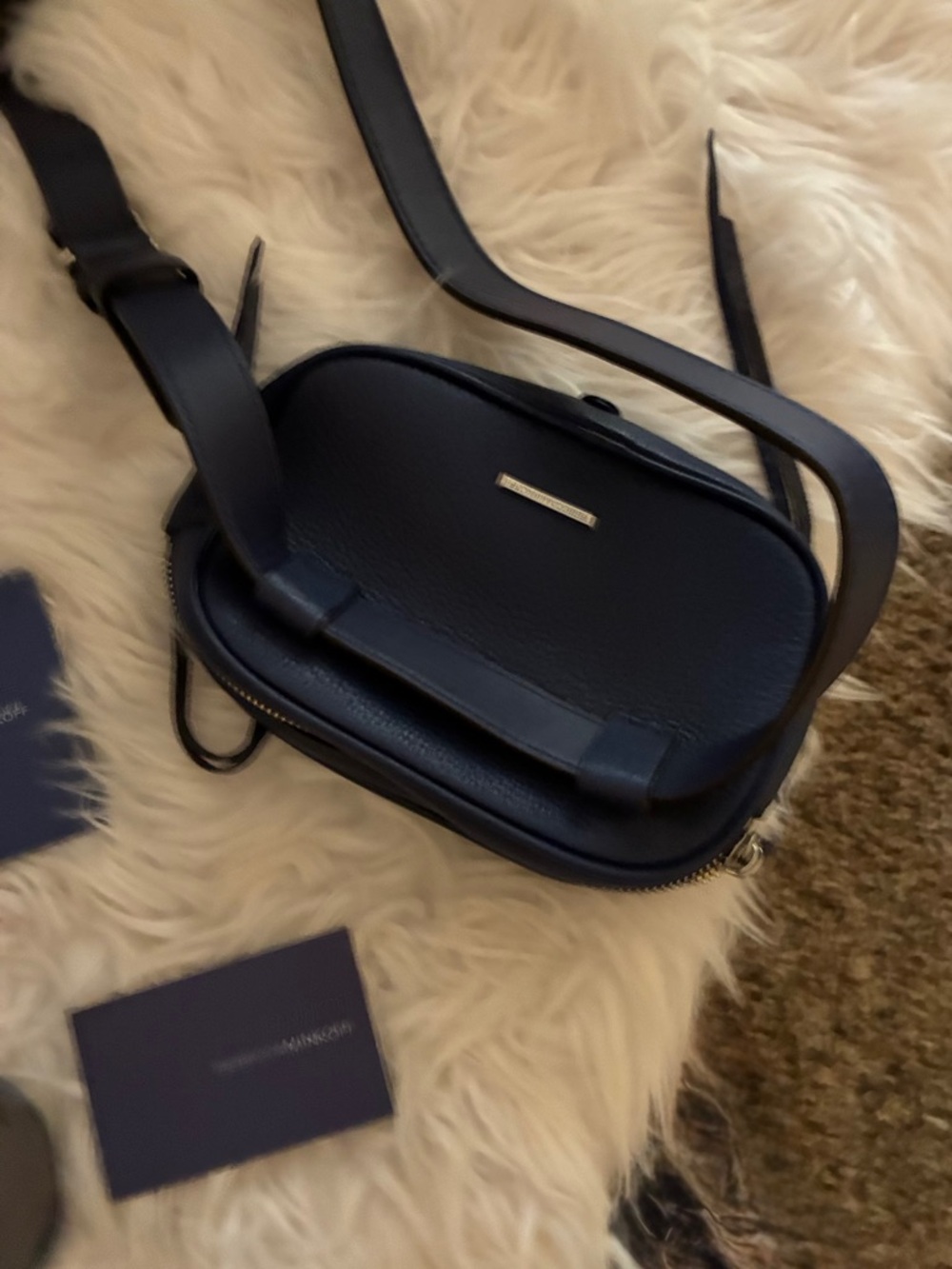 Rebecca Minkoff Blue Blythe Leather Belt Bag/Cross Body - Picture 10 of 16